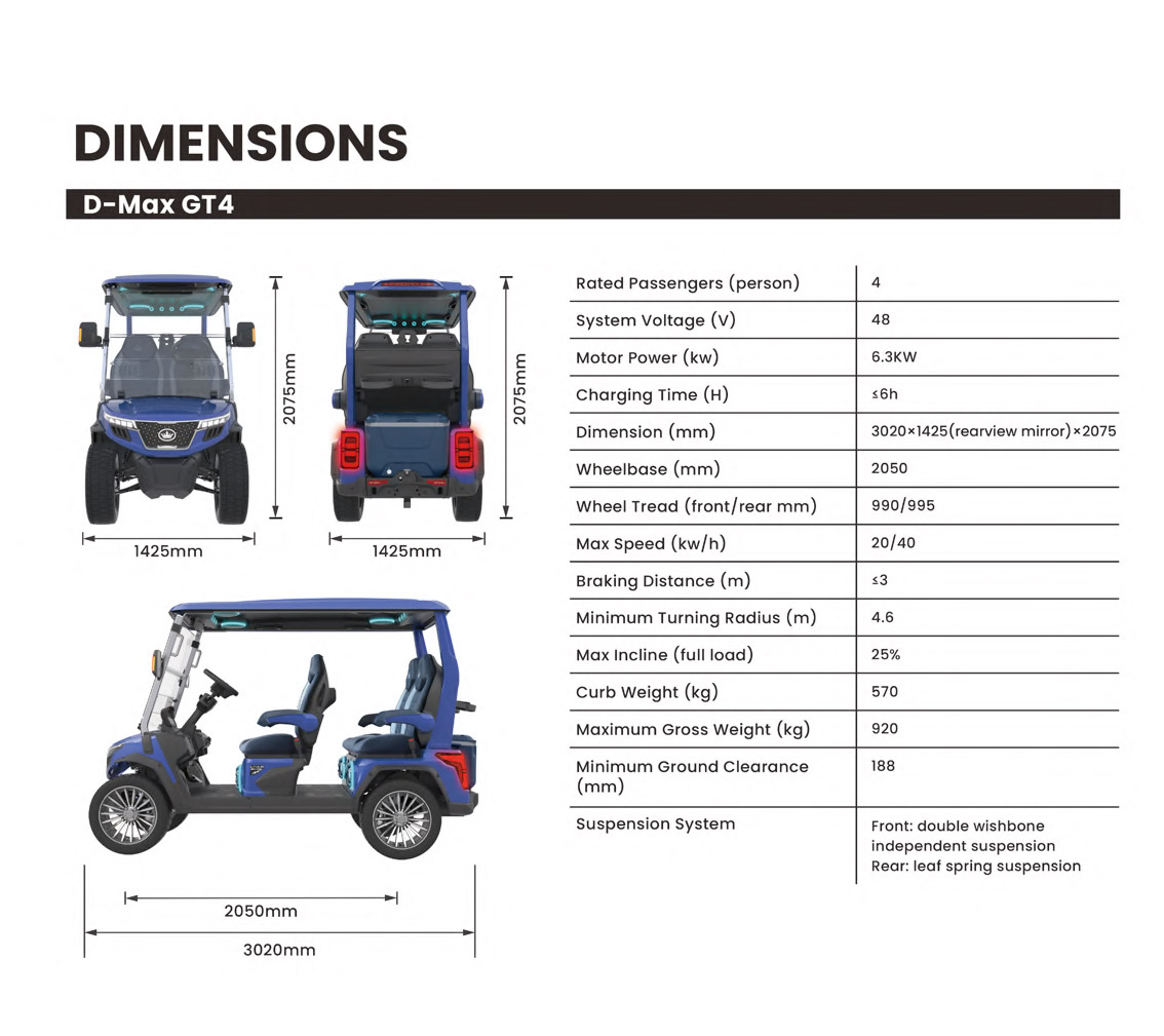 D-Max GT4 dimensions