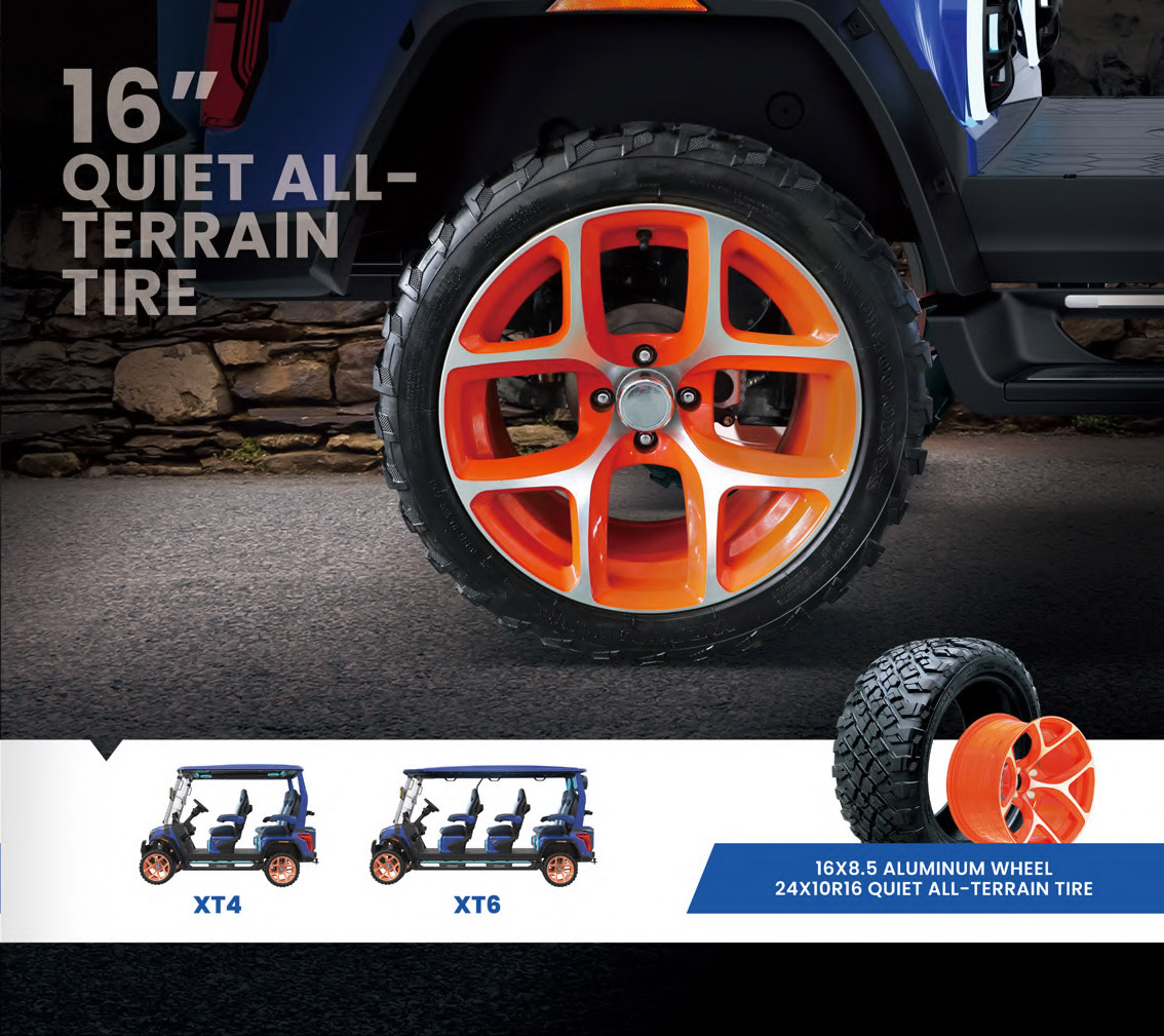 Evolution EV golf cart all terrain tires