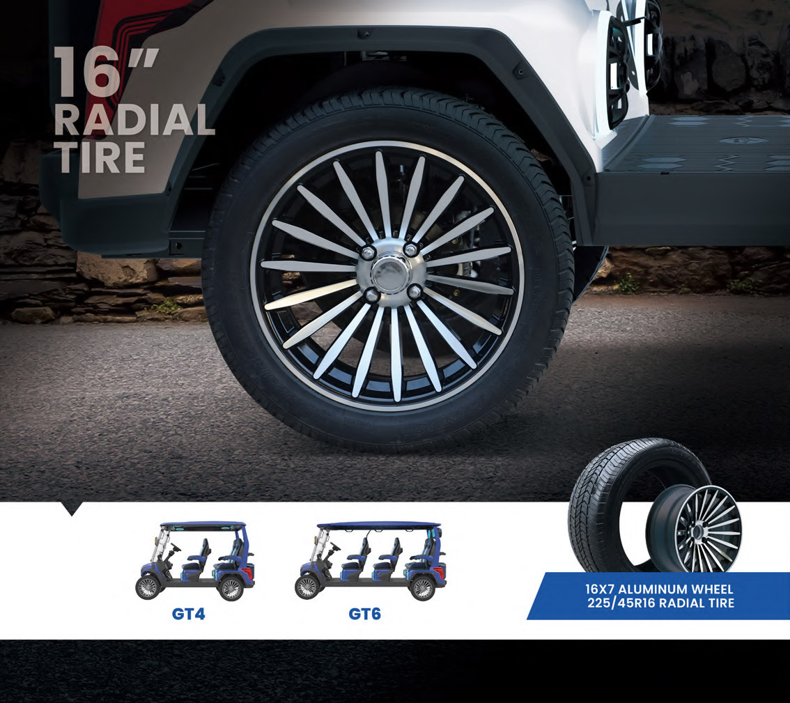 Evolution EV golf cart wheels