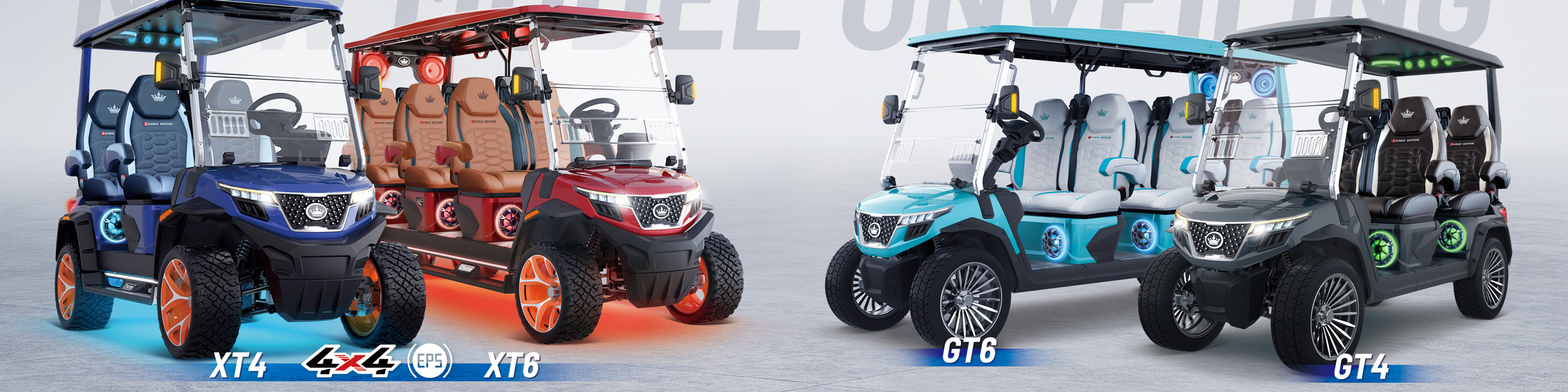 Evolution EV golf cart models