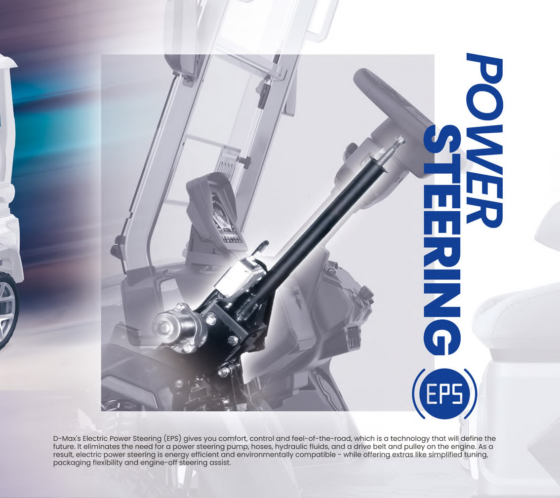 Evolution EV golf cart power steering